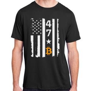 Usa 47th Flag Bitcoin Design – Trump Crypto Adult ChromaSoft Performance T-Shirt