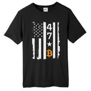 Usa 47th Flag Bitcoin Design – Trump Crypto Tall Fusion ChromaSoft Performance T-Shirt