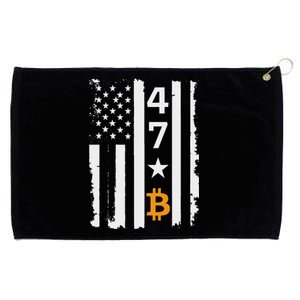 Usa 47th Flag Bitcoin Design – Trump Crypto Grommeted Golf Towel