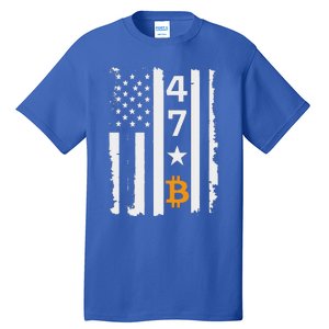 Usa 47th Flag Bitcoin Design – Trump Crypto Tall T-Shirt