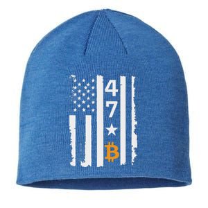 Usa 47th Flag Bitcoin Design – Trump Crypto Sustainable Beanie