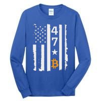 Usa 47th Flag Bitcoin Design – Trump Crypto Tall Long Sleeve T-Shirt