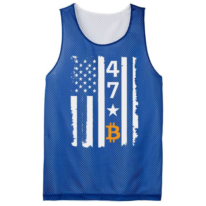 Usa 47th Flag Bitcoin Design – Trump Crypto Mesh Reversible Basketball Jersey Tank