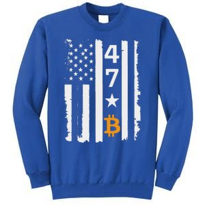 Usa 47th Flag Bitcoin Design – Trump Crypto Tall Sweatshirt