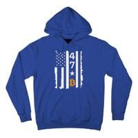 Usa 47th Flag Bitcoin Design – Trump Crypto Tall Hoodie