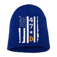 Usa 47th Flag Bitcoin Design – Trump Crypto Short Acrylic Beanie