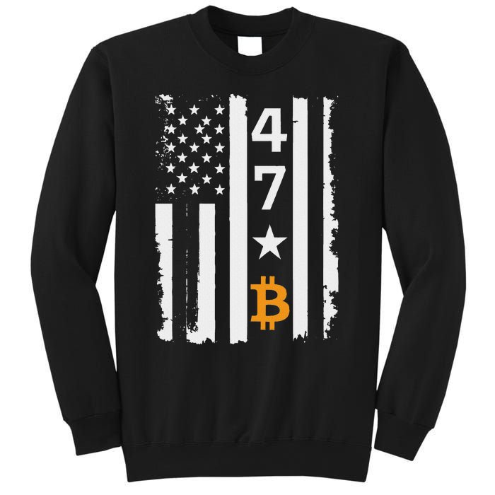 Usa 47th Flag Bitcoin Design – Trump Crypto Supporter Sweatshirt