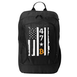 Usa 47th Flag Bitcoin Design – Trump Crypto Supporter City Backpack