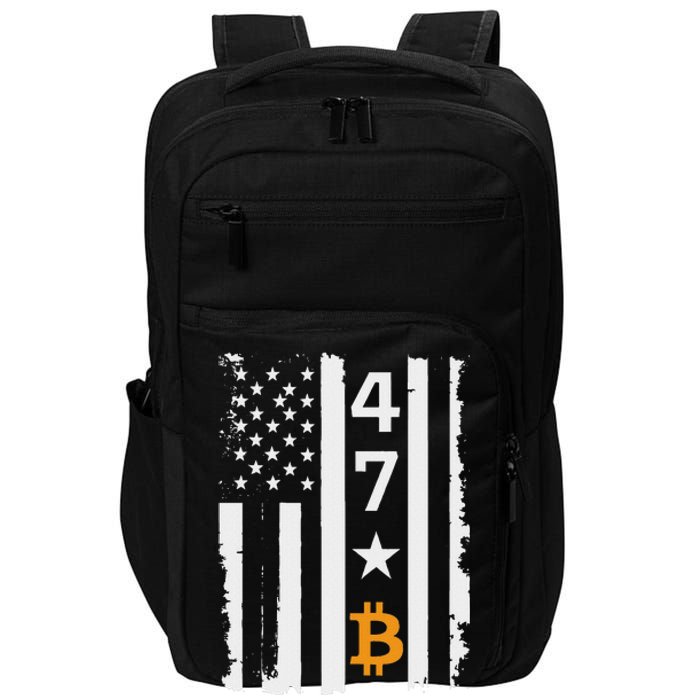 Usa 47th Flag Bitcoin Design – Trump Crypto Supporter Impact Tech Backpack