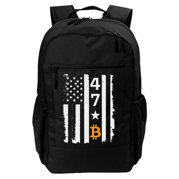 Usa 47th Flag Bitcoin Design – Trump Crypto Supporter Daily Commute Backpack