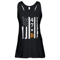 Usa 47th Flag Bitcoin Design – Trump Crypto Supporter Ladies Essential Flowy Tank