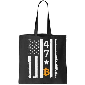 Usa 47th Flag Bitcoin Design – Trump Crypto Supporter Tote Bag