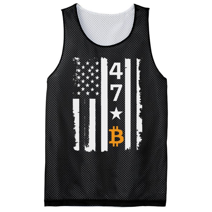 Usa 47th Flag Bitcoin Design – Trump Crypto Supporter Mesh Reversible Basketball Jersey Tank