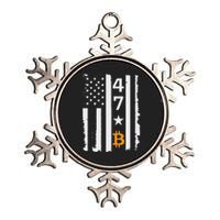 Usa 47th Flag Bitcoin Design – Trump Crypto Supporter Metallic Star Ornament