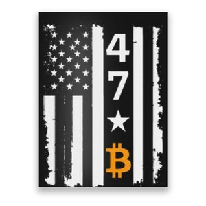 Usa 47th Flag Bitcoin Design – Trump Crypto Supporter Poster