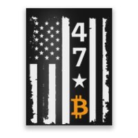 Usa 47th Flag Bitcoin Design – Trump Crypto Supporter Poster