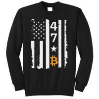 Usa 47th Flag Bitcoin Design – Trump Crypto Supporter Tall Sweatshirt