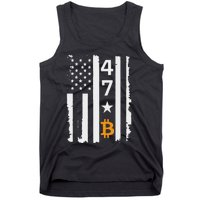 Usa 47th Flag Bitcoin Design – Trump Crypto Supporter Tank Top