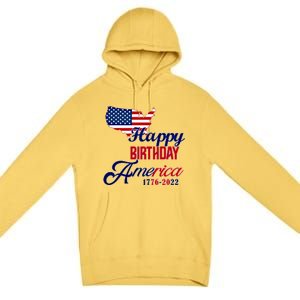 Usa 4th July Gift Happy Birthday America Gift Commemorative Gift Premium Pullover Hoodie