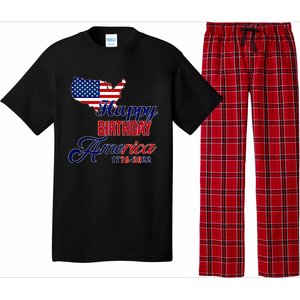 Usa 4th July Gift Happy Birthday America Gift Commemorative Gift Pajama Set