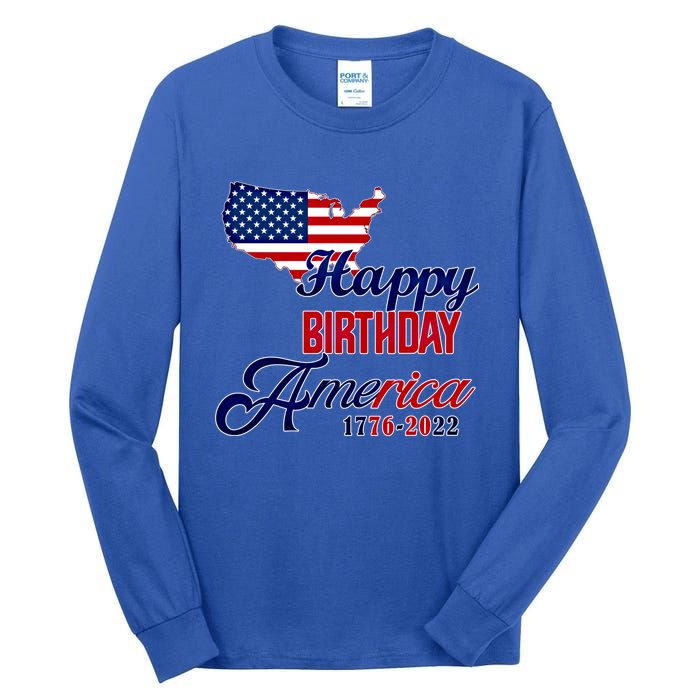 Usa 4th July Gift Happy Birthday America Gift Commemorative Gift Tall Long Sleeve T-Shirt