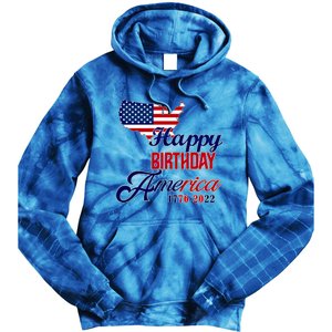 Usa 4th July Gift Happy Birthday America Gift Commemorative Gift Tie Dye Hoodie