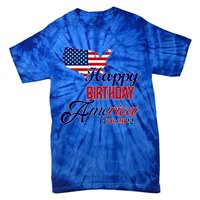 Usa 4th July Gift Happy Birthday America Gift Commemorative Gift Tie-Dye T-Shirt