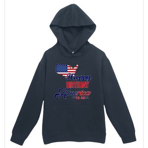 Usa 4th July Gift Happy Birthday America Gift Commemorative Gift Urban Pullover Hoodie