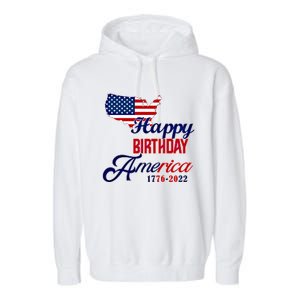 Usa 4th July Gift Happy Birthday America Gift Commemorative Gift Garment-Dyed Fleece Hoodie