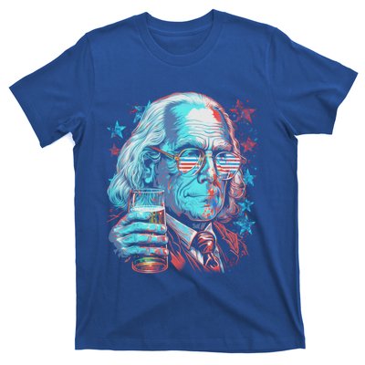 Usa 4th Of July Ben Drankin Benjamin Franklin Funny Beer Gift T-Shirt