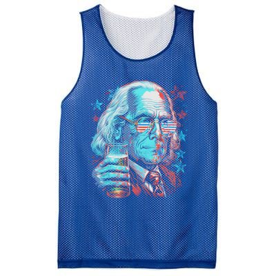 Usa 4th Of July Ben Drankin Benjamin Franklin Funny Beer Gift Mesh Reversible Basketball Jersey Tank