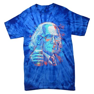 Usa 4th Of July Ben Drankin Benjamin Franklin Funny Beer Gift Tie-Dye T-Shirt