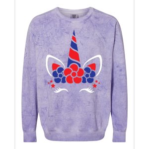 Unicorn 4th Of July Colorblast Crewneck Sweatshirt