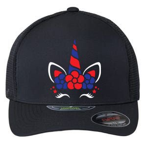 Unicorn 4th Of July Flexfit Unipanel Trucker Cap