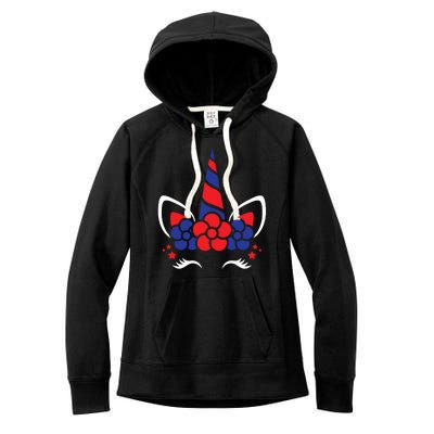 Unicorn 4th Of July Women's Fleece Hoodie