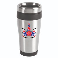 Unicorn 4th Of July 16oz Travel Tumbler
