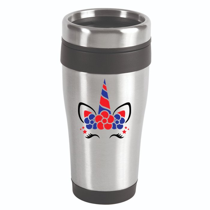 Unicorn 4th Of July 16oz Travel Tumbler