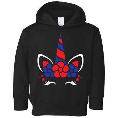 Unicorn 4th Of July Toddler Hoodie