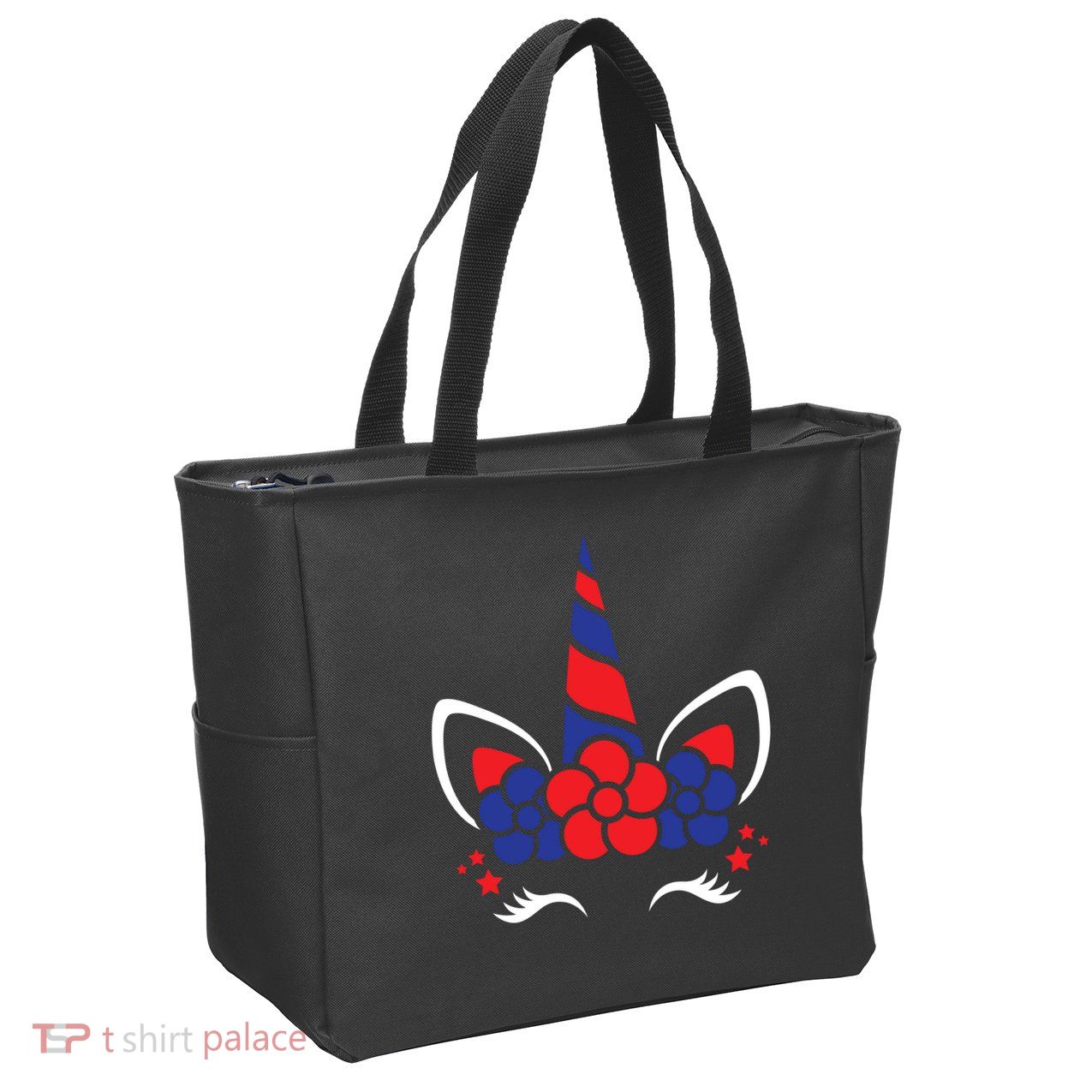 Unicorn 4th Of July Zip Tote Bag