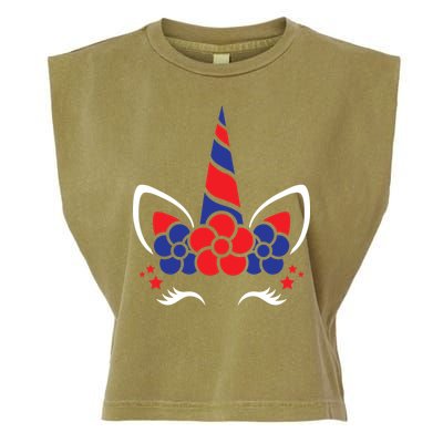 Unicorn 4th Of July Garment-Dyed Women's Muscle Tee