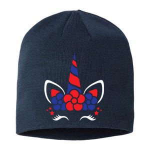 Unicorn 4th Of July Sustainable Beanie