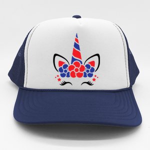 Unicorn 4th Of July Trucker Hat