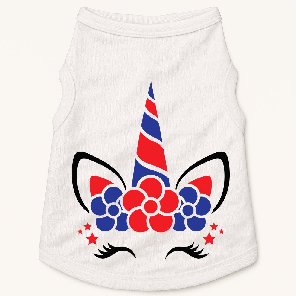 Unicorn 4th Of July Doggie Tank