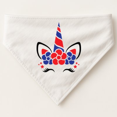 Unicorn 4th Of July USA-Made Doggie Bandana