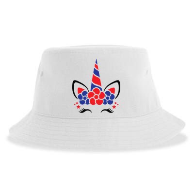 Unicorn 4th Of July Sustainable Bucket Hat