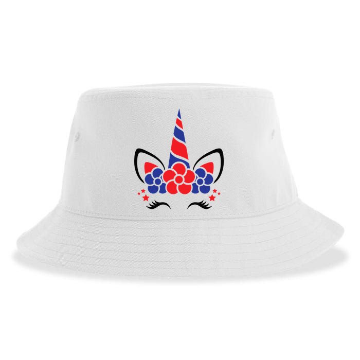 Unicorn 4th Of July Sustainable Bucket Hat