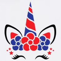 Unicorn 4th Of July Button