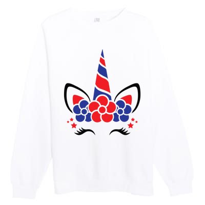 Unicorn 4th Of July Premium Crewneck Sweatshirt