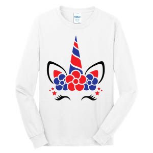 Unicorn 4th Of July Tall Long Sleeve T-Shirt