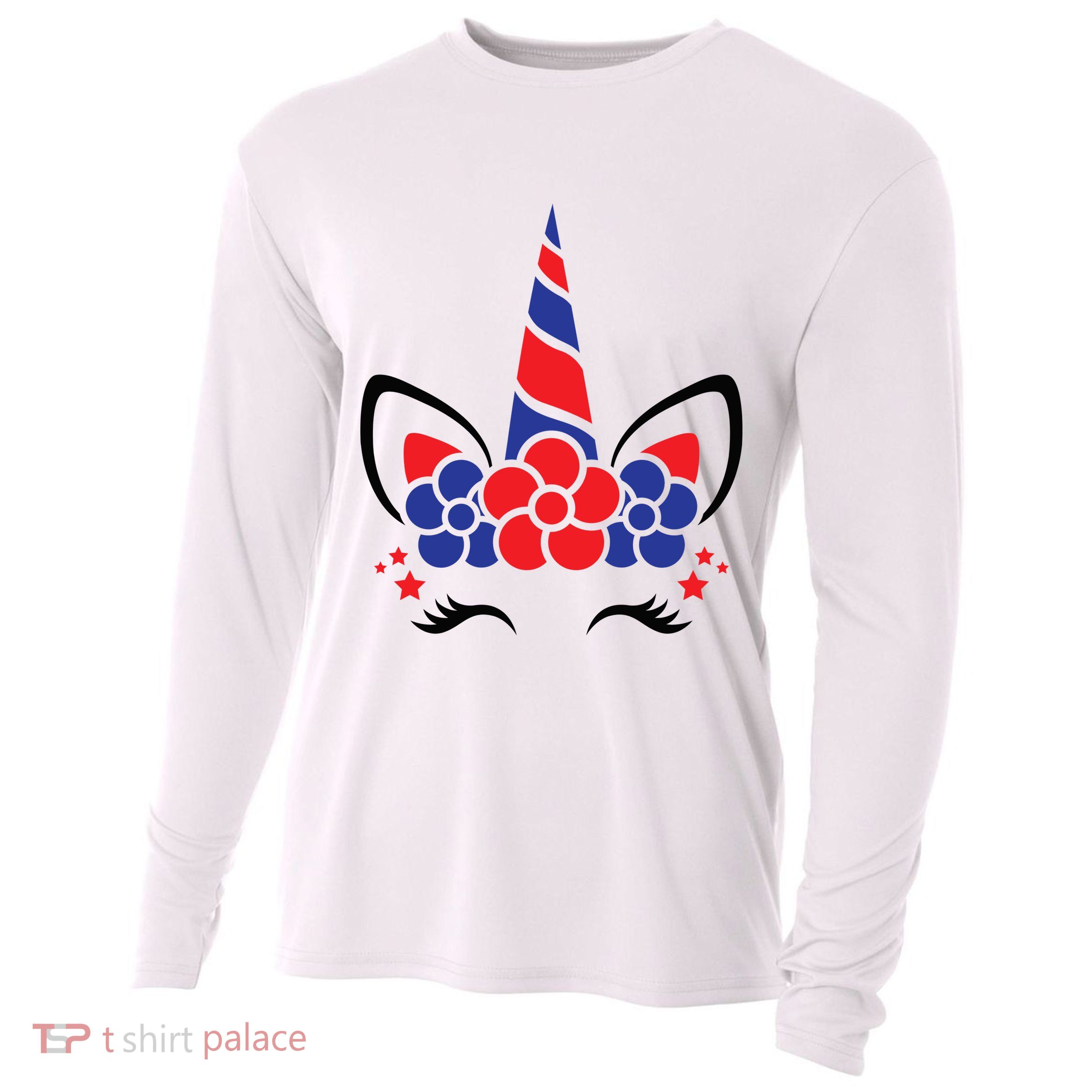 Unicorn 4th Of July Cooling Performance Long Sleeve Crew